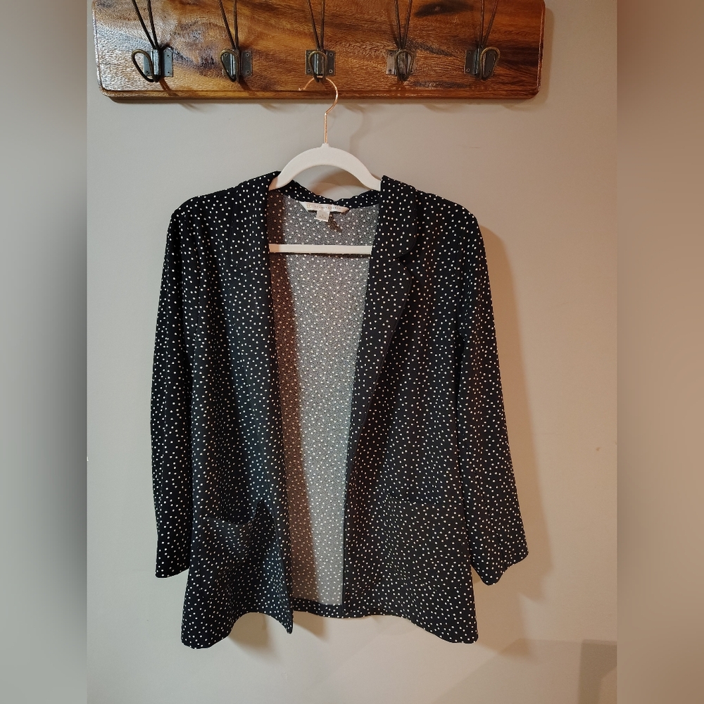 LC Lauren Conrad Black and White Polka Dot Blazer